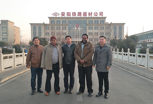 Sudan Railway Fasteners Customer Visit Anyang Railway Equipment