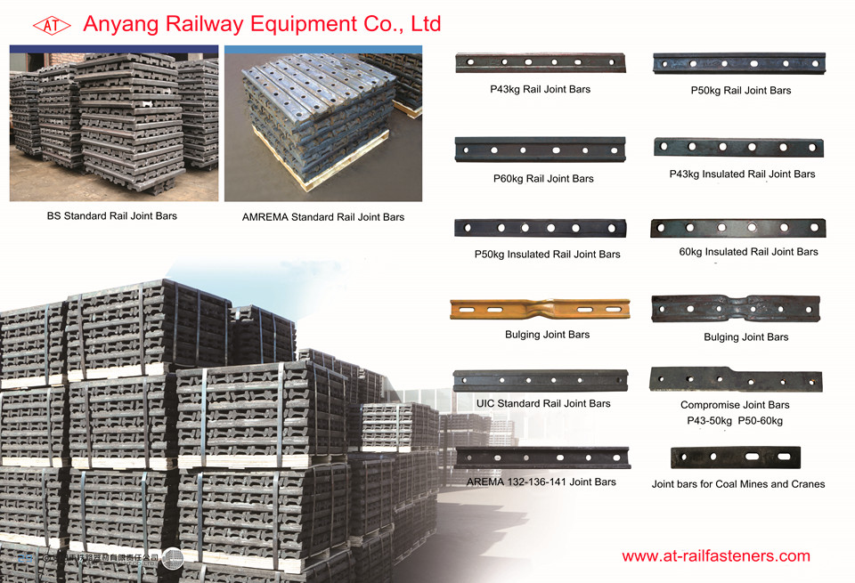 Railway Rail Joint Splices ( Rail Joint Splints, Track Joint Bars, Track Fish Plates) Manufacturer from China--Anyang Railway Equipment Co., Ltd