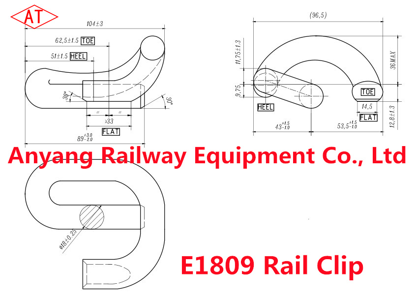 China Made E1809 Railway Rail Elastic Clip, Spring Clips - Anyang Railway Equipment Co., Ltd