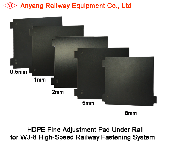 Fine Height Adjustment Pad Unde Rail for WJ8 High-Speed Railway Rail Fastening System
