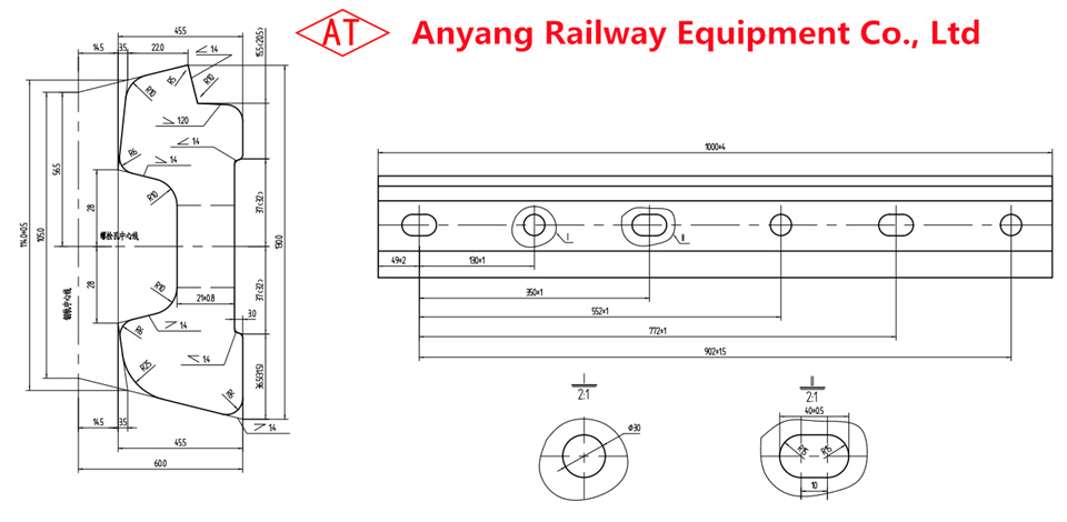 P65 Railway Rail Fishplates with 6 holes